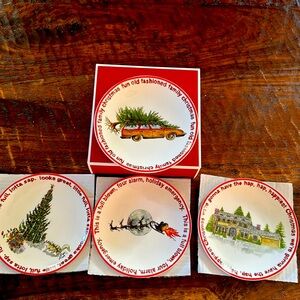 Pottery Barn Christmas Vacation appetizer plates